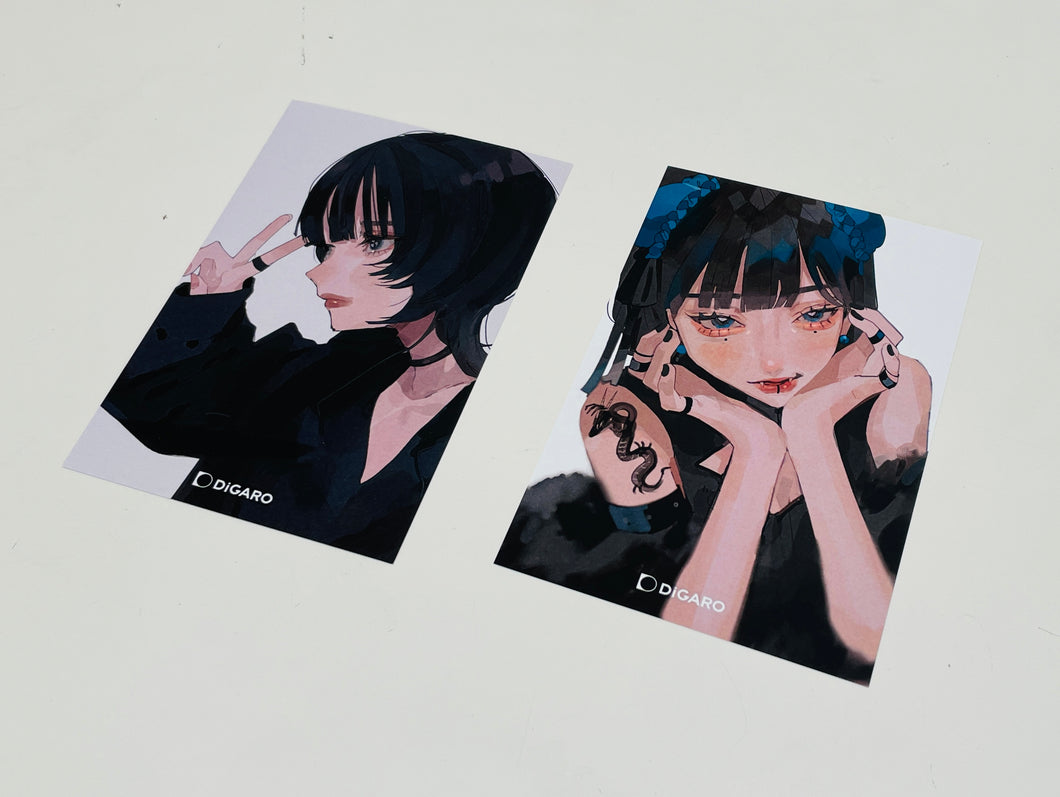 "Hypnotic" Bekuko Postcard 2 types set
