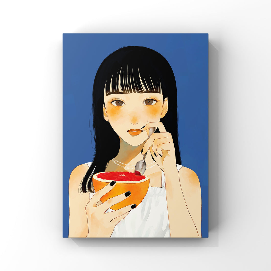 "Eat with your eyes respect to Nagi" Yui Tamura Canvas print work / canvas A3 / A4