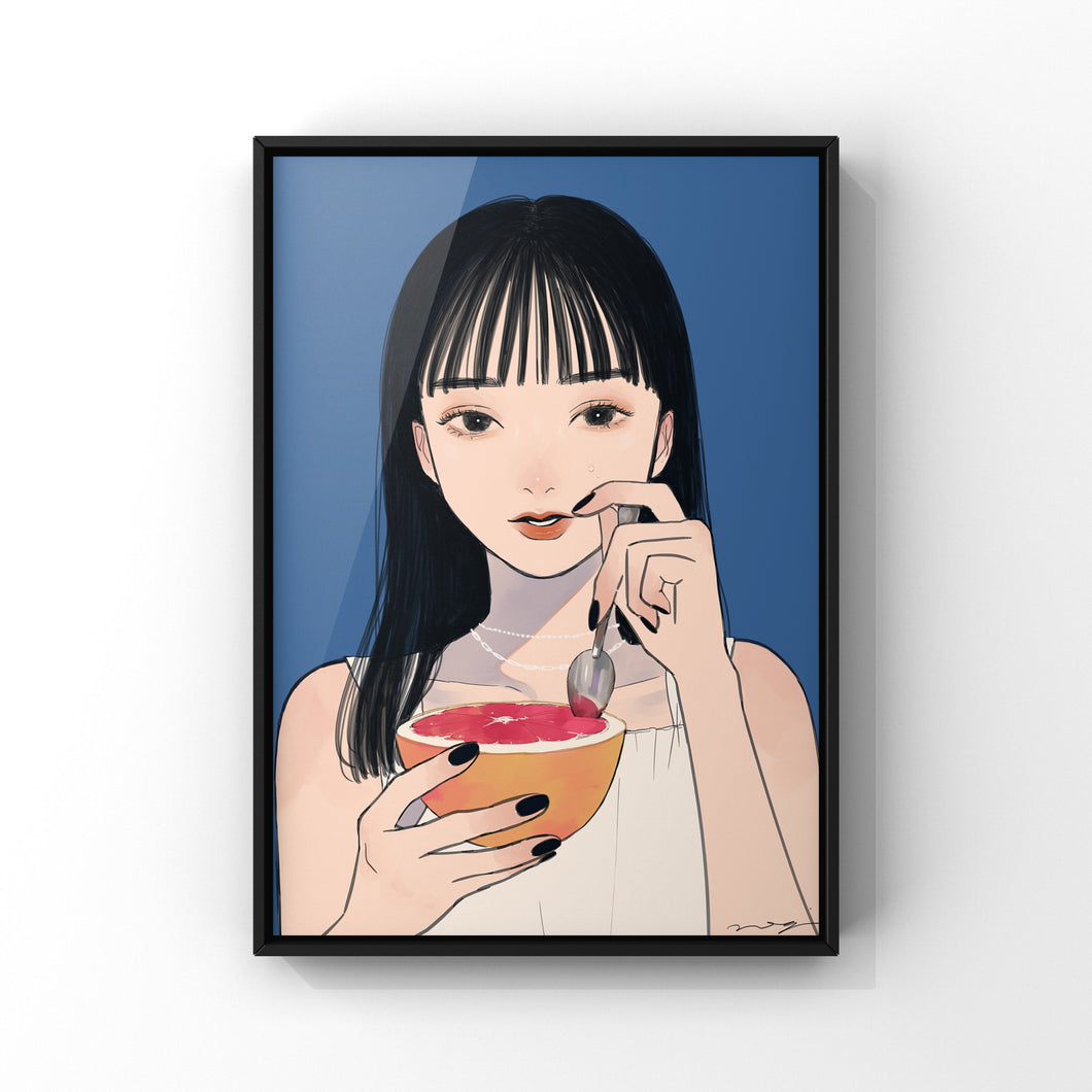 「目をかっぴらいて食べよ」凪 ポスター/Poster A2・A3