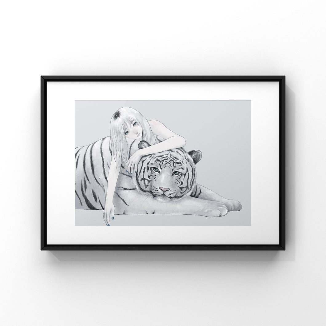 "If you can get stuffed" Araki Rakka Framed print work / frame A3 / A4