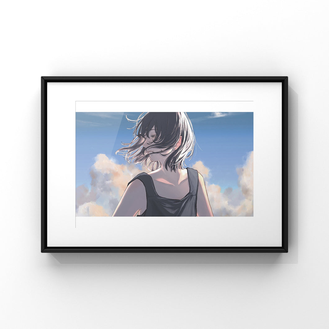 "To the Fading Prayers" Yuiai Framed Print Work / frame A3 / A4