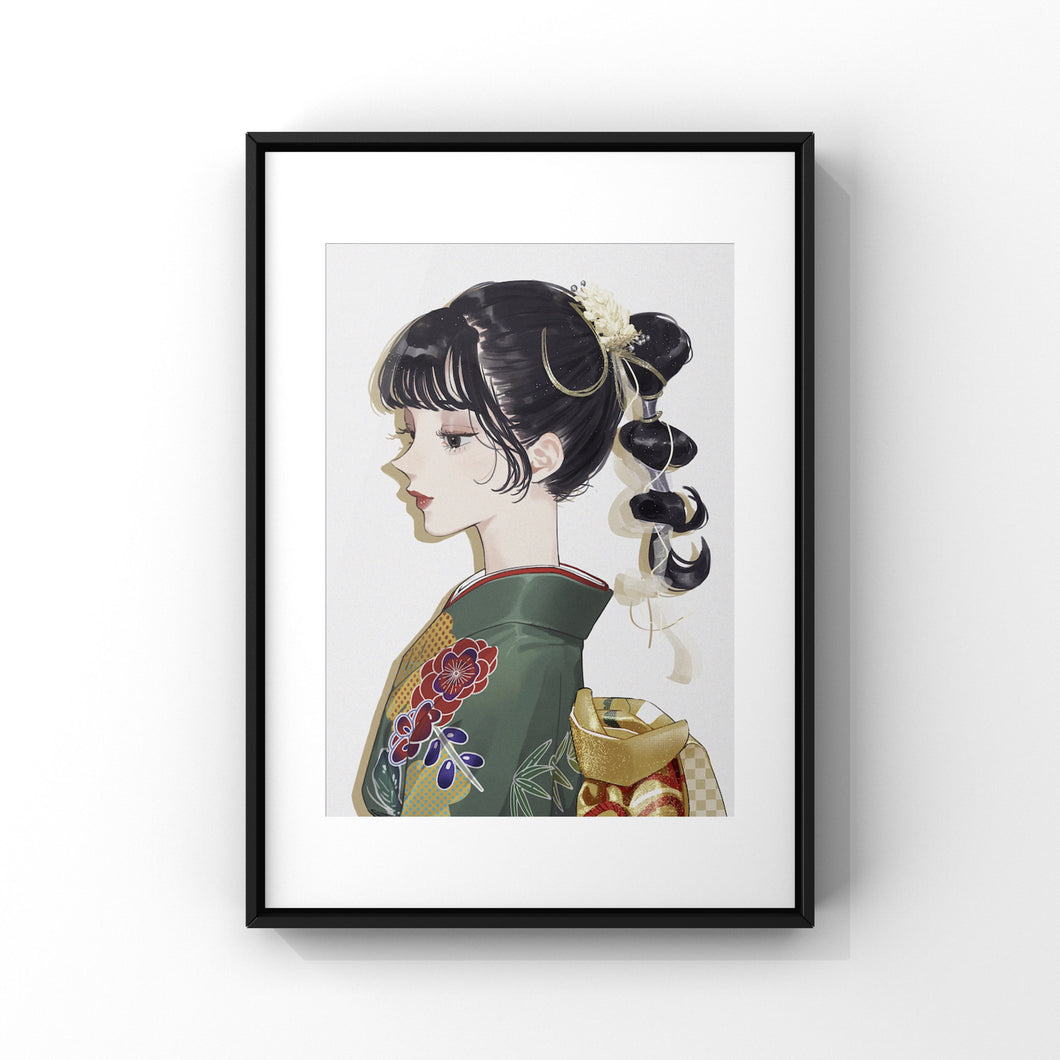 "Adult" utu Framed print work / frame A3 / A4