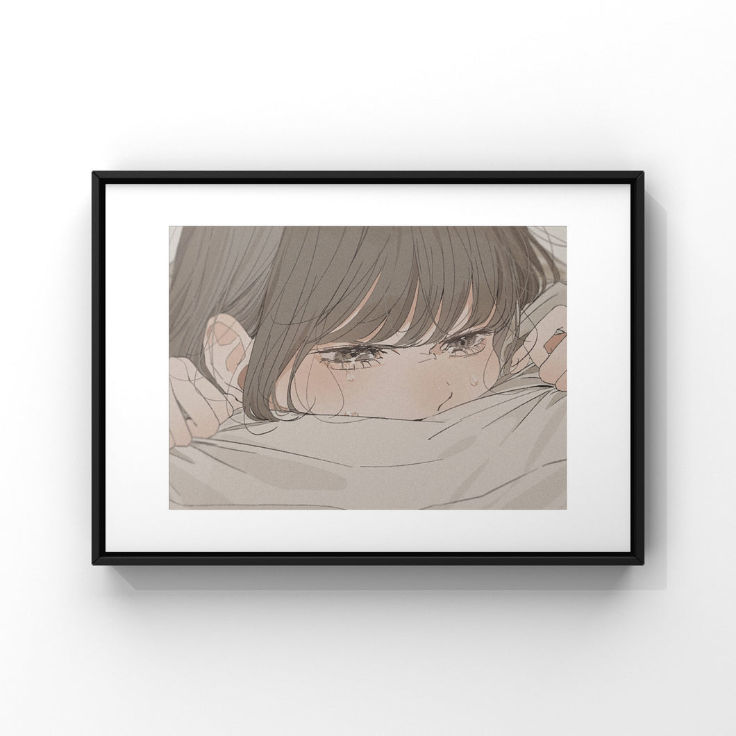 "I cried a lot" utu Framed print work / frame A3 / A4