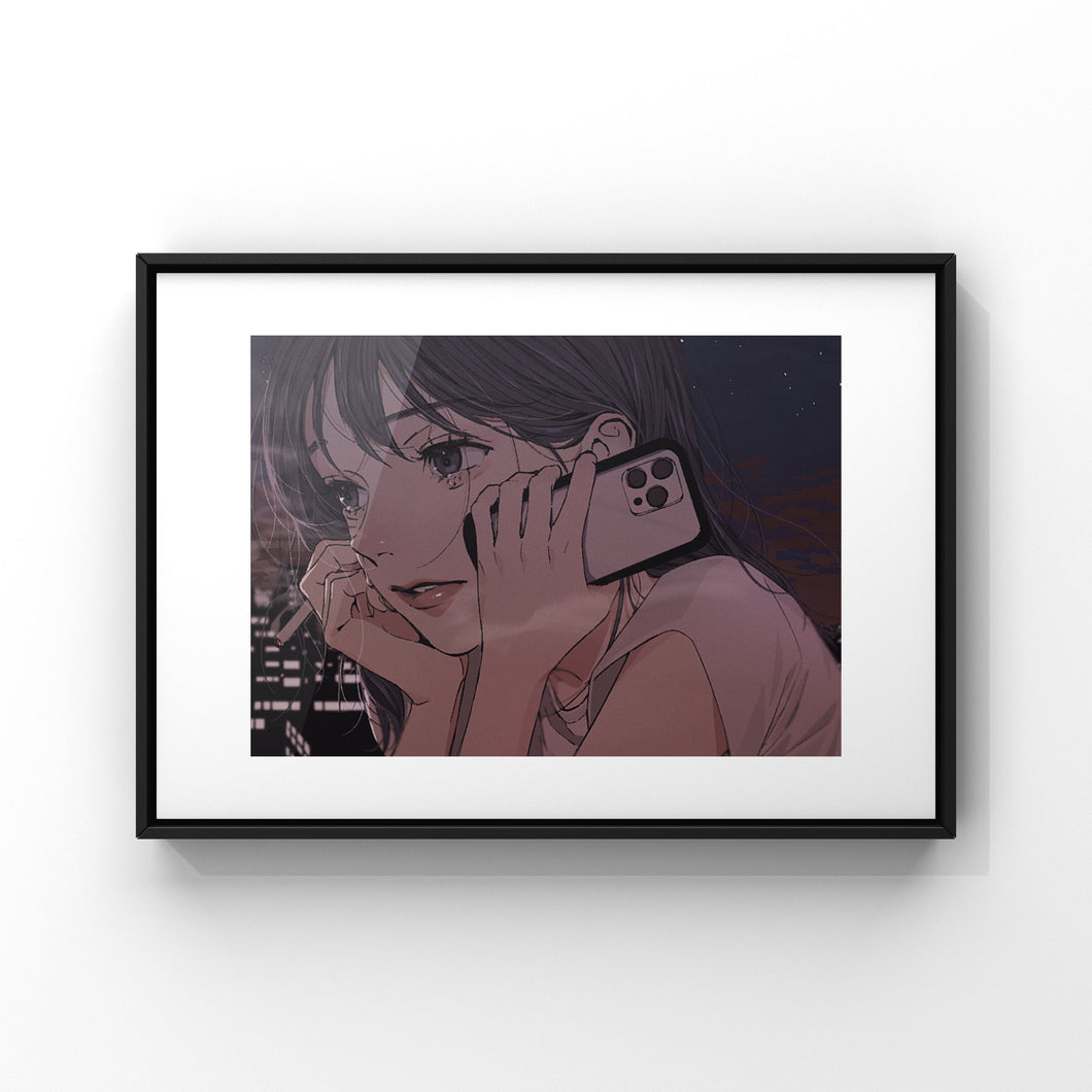 "See you" utu Framed print work / frame A3 / A4