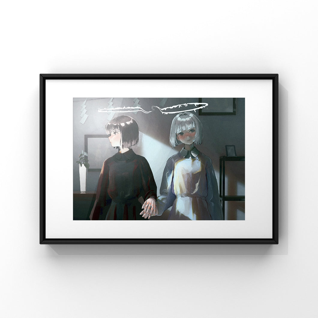 "I" natari Framed print work / frame A3ãƒ»A4