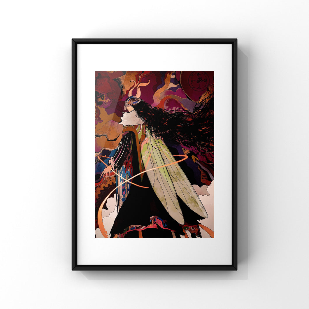 "Bael" Oniku Framed print work / frame A3 / A4