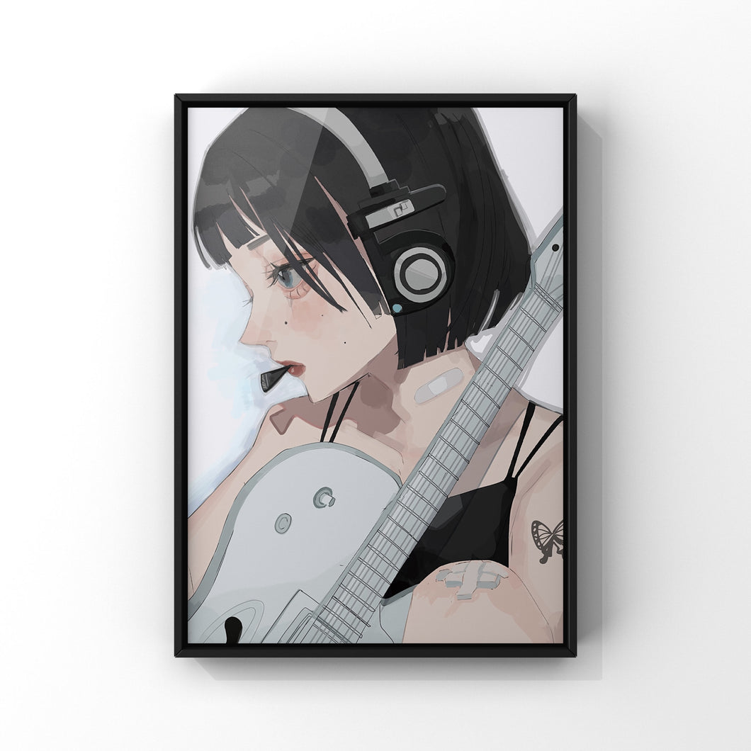"I wish I had a guitar" Bekuko Poster/Poster A2・A3