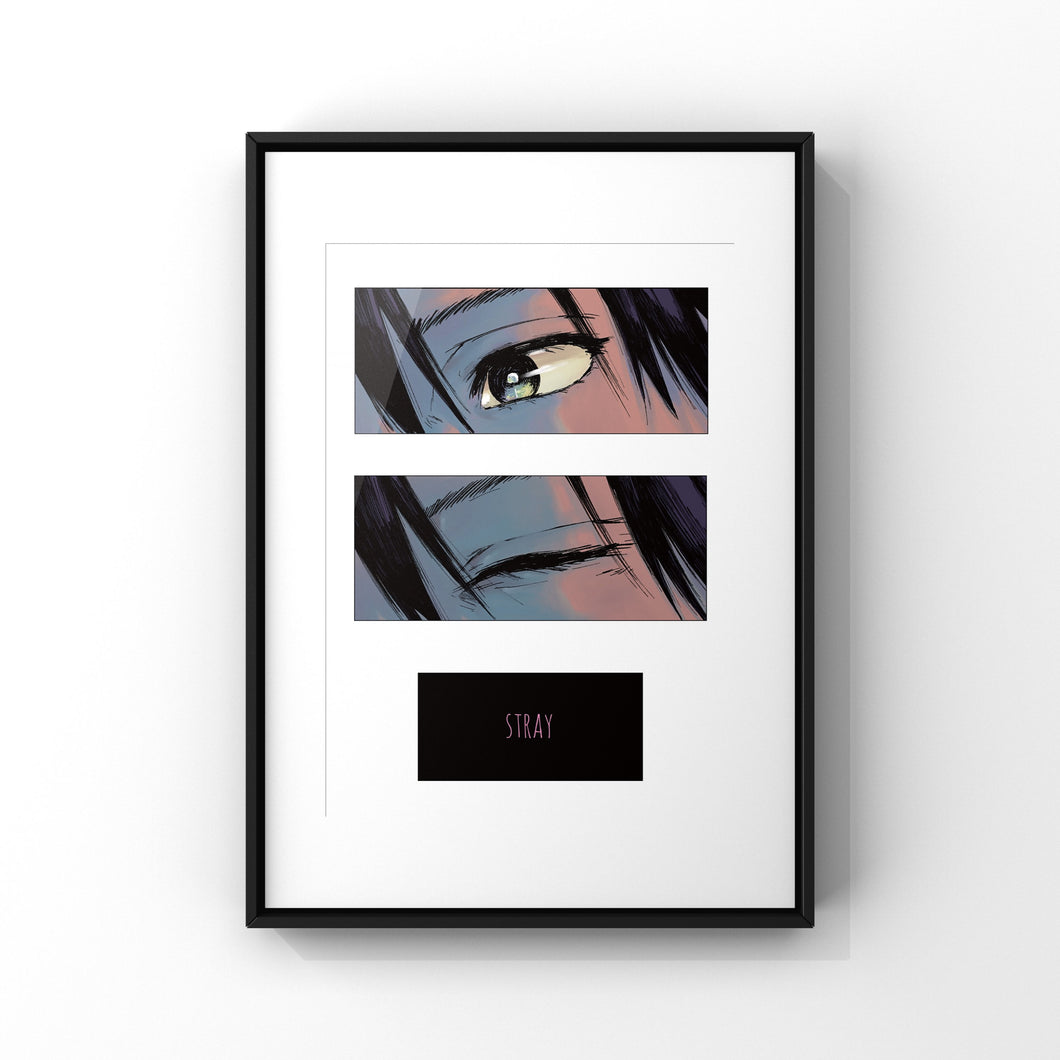 "stray2" Biss framed print work / frame A3・A4