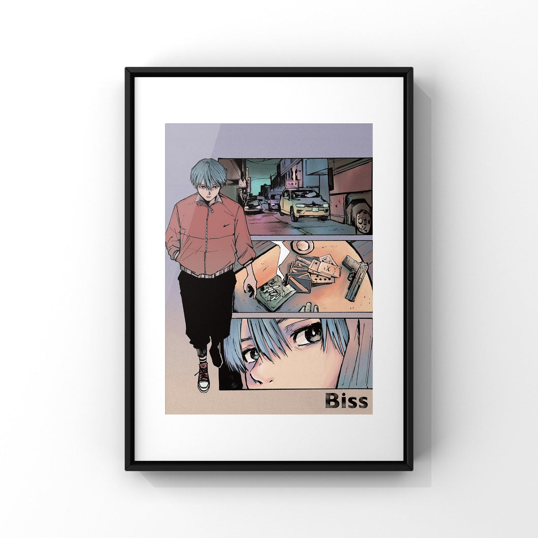 "Maybe it was love" noco framed print work / frame A3・A4