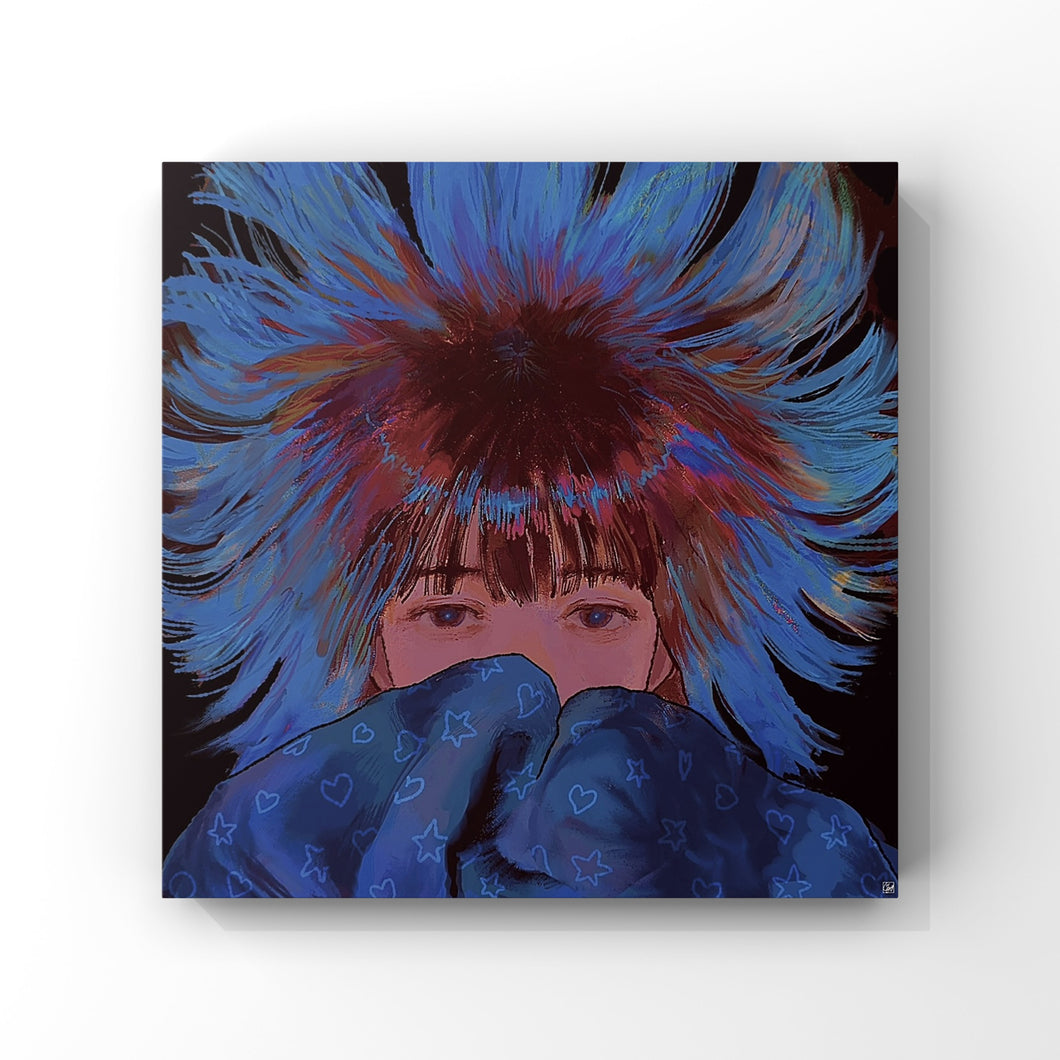 "The beginning was blue" CRYBORG canvas print work /canvas S6・S4
